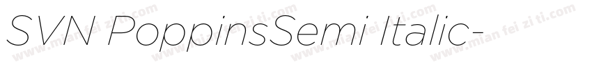 SVN PoppinsSemi Italic字体转换